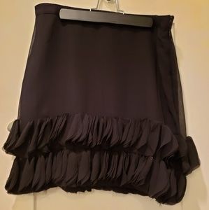 Banana Republic Ruffle Skirt Black Size 2